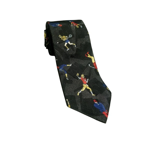 FLUID Sports Novelty Necktie Patterned Neck Tie Golf Football Tennis Thin Skinny - Picture 1 of 5